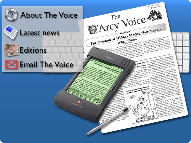 The D'Arcy Voice- The Student Newspaper of D'Arcy McGee High School in Gatineau Quebec Canada- Navigation image